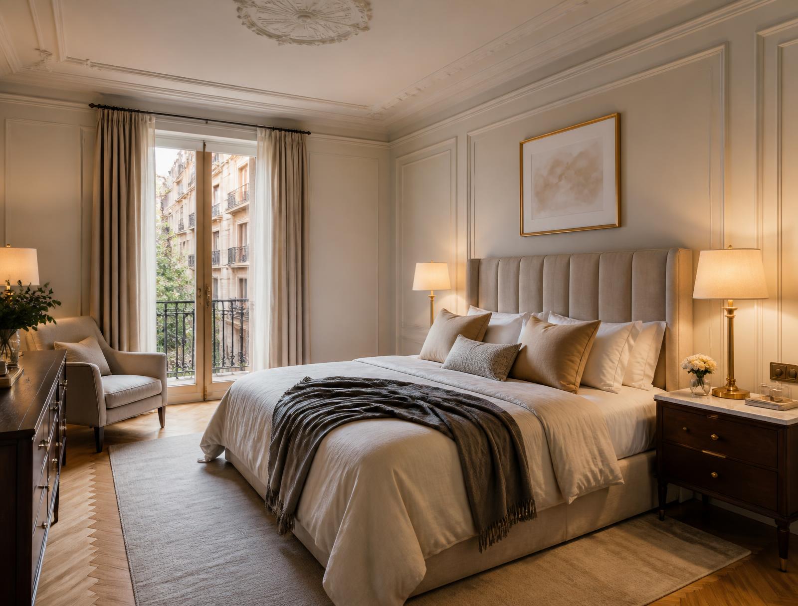 Dormitorio principal en Barcelona